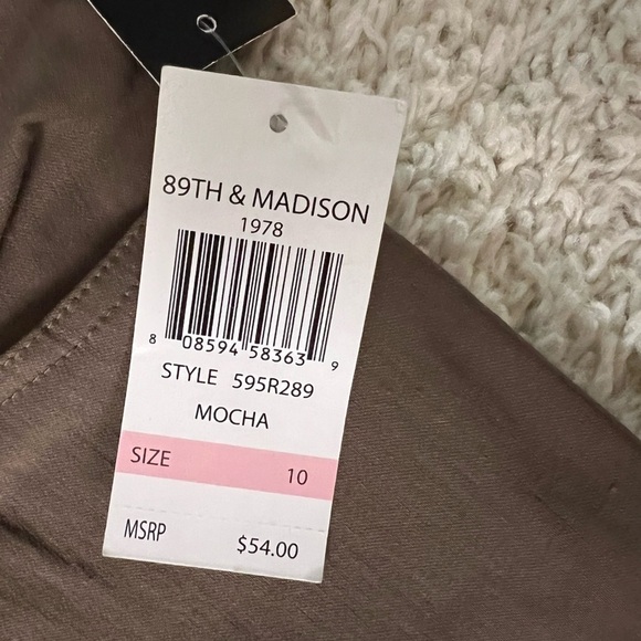 Women’s Size 10 89th & Madison Mocha Stretch Pants NWT - Picture 5 of 7